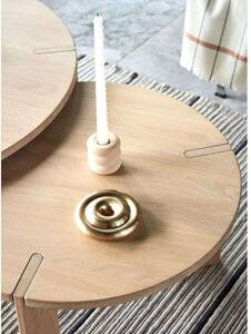 OYOY Living Design - Savi Solid Brushed Brass Candleholder Low - Lampemesteren