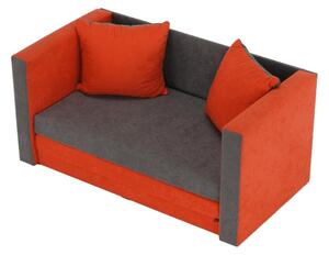 Kétszemélyes kanapé Kielina New (szürke + narancssárga). 794319