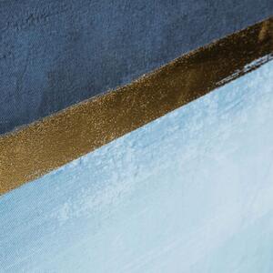 Kék és arany absztrakt festmény Kave Home Wrigley 90 x 60 cm