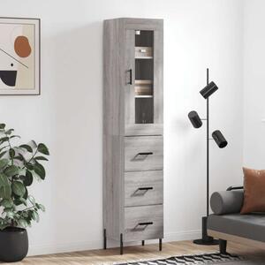 VidaXL szürke sonoma szerelt fa magasszekrény 34,5 x 34 x 180 cm
