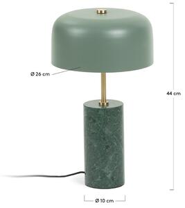 Zöld márvány asztali lámpa Kave Home Biscane
