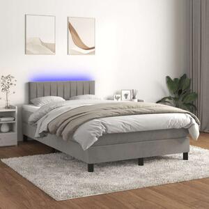 VidaXL LED-es Bársony Ágy - 120x200 cm