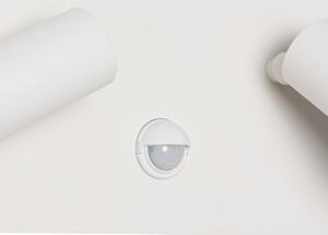 Kültéri fali lámpa fehér, LED 2 fényes mozgásérzékelővel - Simon