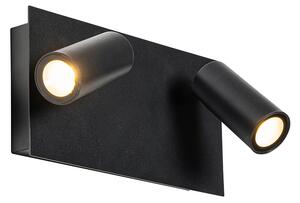 Modern kültéri fali lámpa fekete, LED 2-fényes IP54 - Simon