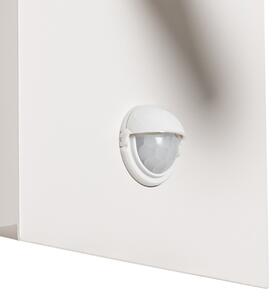 Kültéri fali lámpa fehér, LED IP54 mozgásérzékelővel - Simon
