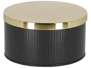 Fekete-arany LaForma Quelia fémdoboz ⌀ 21 cm