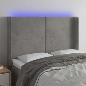 VidaXL LED-es Bársony Ágyfejtámla - 147x118/128cm