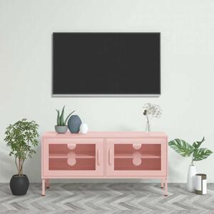 VidaXL Rózsaszín Acél TV-szekrény - 105x35x50 cm