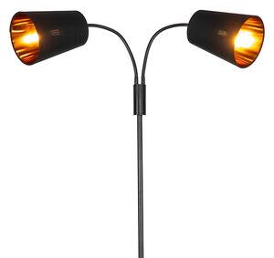 Modern állólámpa fekete 2-lámpa - Carmen