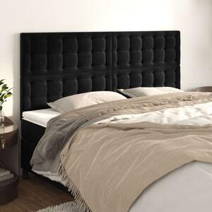 VidaXL 4 db fekete bársony fejtámla 100x5x78/88 cm