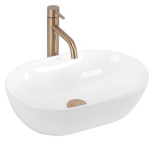 Rea Amelia, pultra szerelhető mosdó 450x305x125 mm, fényes fehér, REA-U4330