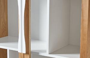 Fehér tölgyfa vitrin Woodman Avon 165 x 88 cm