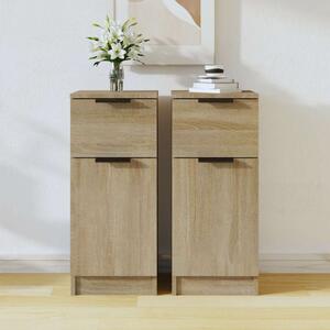 VidaXL 2 db sonoma tölgy színű szerelt fa tálalószekrény 30x30x70 cm