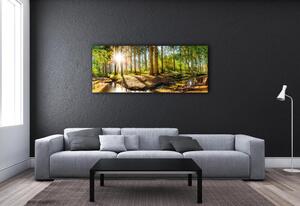 Egyedi üvegkép Panorama erdő