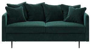 Kék-zöld bársony kétüléses kanapé Ghado Esme 176 cm