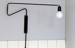 House Doctor Fekete fém fali lámpa Swing