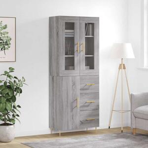 VidaXL Sonoma Szürke Fa Magasszekrény - 180 cm