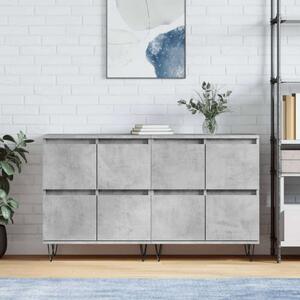 VidaXL Beton Szürke Tálalószekrény Szett - 2 db - 120x35x70 cm
