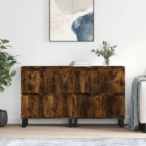 VidaXL Tölgyfa Tálalószekrény Szett - 2 db, 120x35x70 cm
