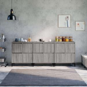 VidaXL Tálalószekrény Szett - Sonoma Szürke - 3 db - 60x35x70 cm