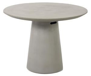 Szürke kerek cement kerti étkezőasztal LaForma Itai Ø 120 cm