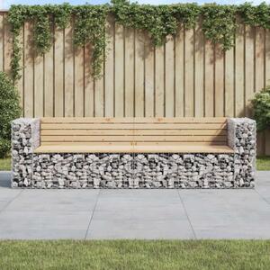 VidaXL Gabion Kerti Pad - Fenyőfa - 244cm