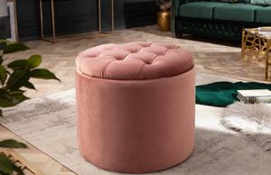 Moebel Living Régi rózsaszín bársony szék Pinot 50 cm