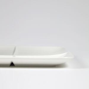 Fehér porcelán tálaló tányér Kave Home Nalea 24,8 x 24,8 cm