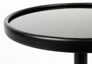 White Label Fekete üveg oldalsó asztal WLL MILO 40 cm