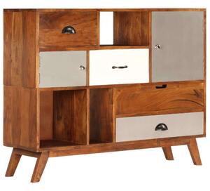 VidaXL tömör akácfa tálalószekrény 115 x 35 x 86 cm