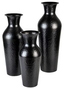 White Label Fekete váza WLL DUNJA 40 cm