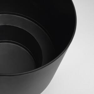 Fekete fém ültetőtartó Kave Home Mash Ø 28 cm