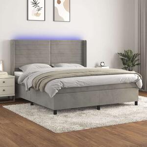 VidaXL Bársony Ágy LED-del - 180x200 cm
