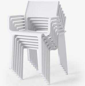 NARDI Fehér műanyag kerti szék Trill karfával