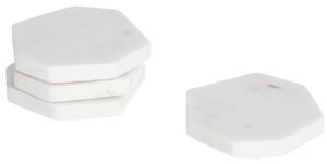 Fehér márvány négy darabos LaForma Claria poháralátét készlet