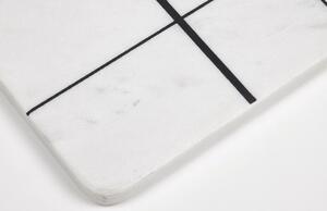 Fehér márvány tálaló deszka Kave Home Tahina 23 x 30 cm