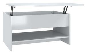 VidaXL magasfényű fehér szerelt fa dohányzóasztal 80x50x40 cm
