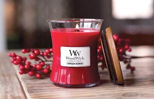 Woodwick közepes illatú gyertya, bíbor bogyós gyümölcsök