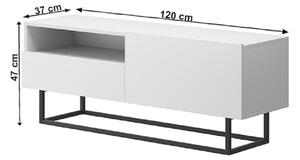 Tv asztal/Szekrény Spring Ertvsz 120 (Fehér) . 809540