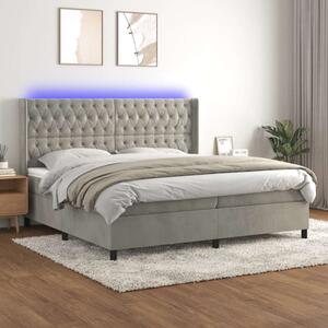 VidaXL LED-es Bársony Ágy - 200x200 cm