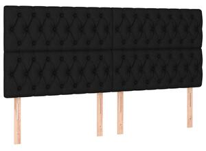 VidaXL Fejtámla Szett - Szövet - Fekete - 200cm