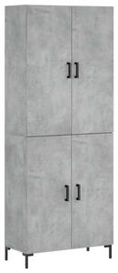VidaXL Magasszekrény - Beton Szürke - 69,5x34x180 cm