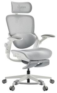 MUSSO E80 ergonomikus forgószék dinamikus deréktámasszal és lábtartóval, szürke