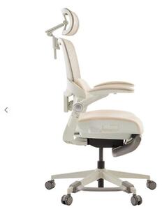 MUSSO E80 ergonomikus forgószék dinamikus deréktámasszal és lábtartóval, bézs