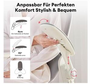 MUSSO E80 ergonomikus forgószék dinamikus deréktámasszal és lábtartóval, szürke