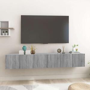 VidaXL 3 db sonoma tölgy színű fa függő TV-szekrény 60 x 30 x 30 cm