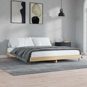 VidaXL sonoma tölgyszínű szerelt fa ágykeret 140 x 200 cm