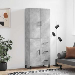 VidaXL Magas Szekrény - Beton Szürke - 180 cm