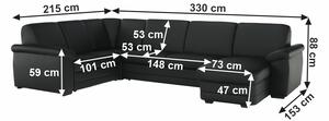 U alakú kanapé Biter U (J). 788015