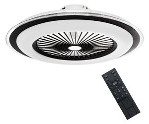 Ventilátoros távirányítós mennyezeti LED lámpa 48W Milagro Zonda Black 3000-6000K (ML8339)